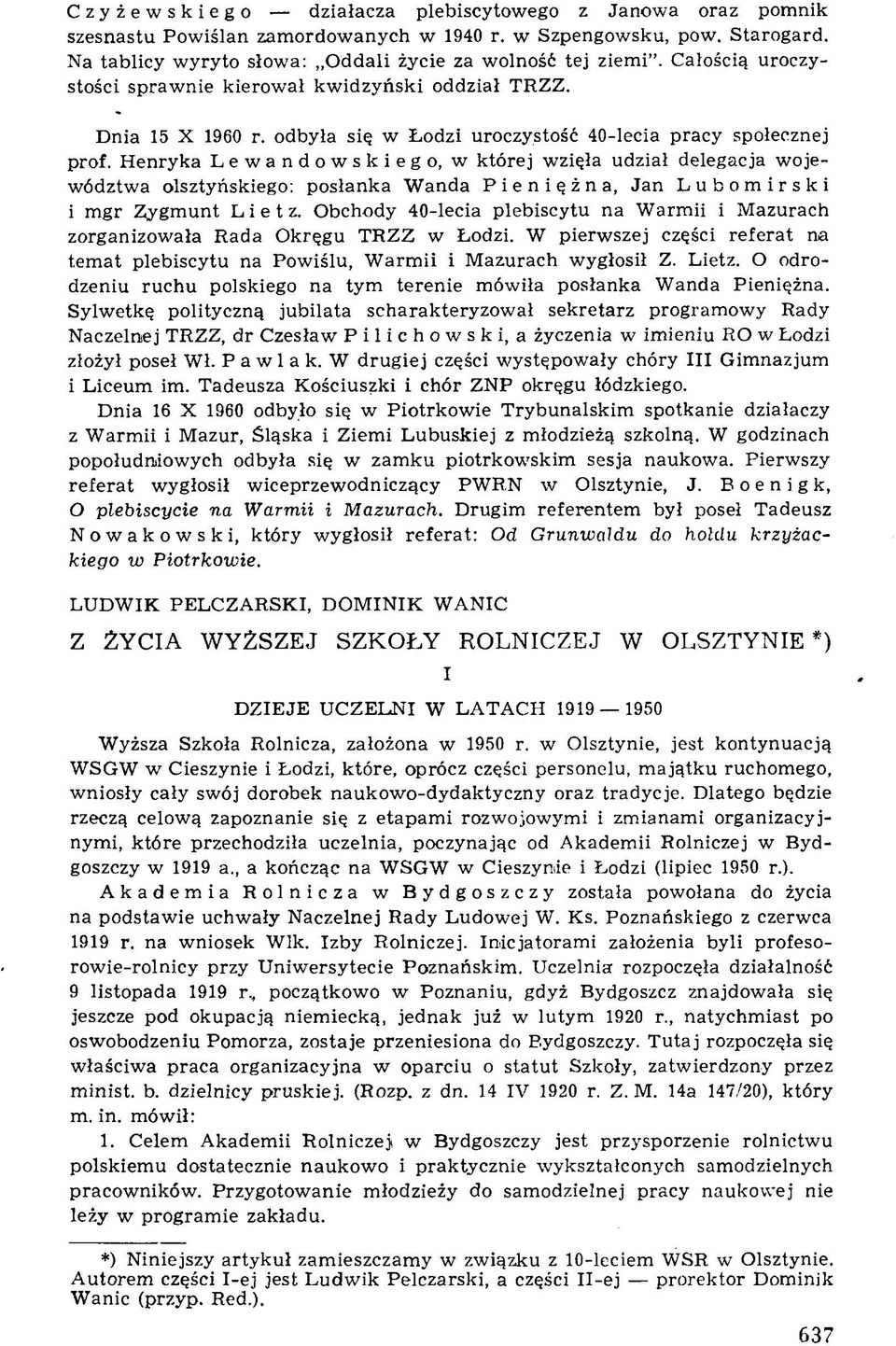 odbyła się w Łodzi uroczystość 40-lecia pracy społecznej prof.