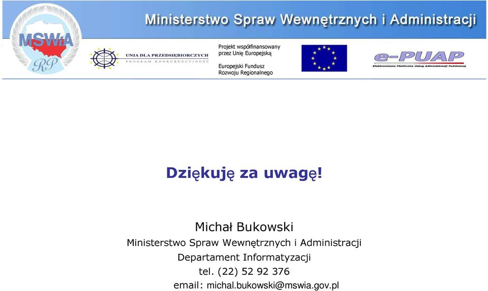 Wewnętrznych i Administracji Departament