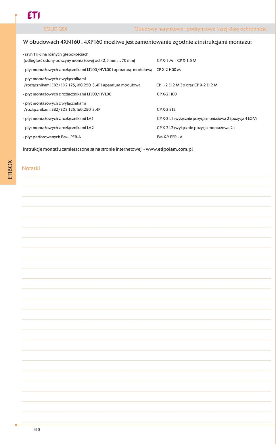 5 M - płyt montażowych z rozłącznikami LTL00/HVL00 i aparaturą modułową CP X-2 H00 M - płyt montażowych z wyłącznikami /rozłącznikami EB2/ED2 125,160,250 3,4P i aparaturą modułową CP 1-2 E12 M 3p