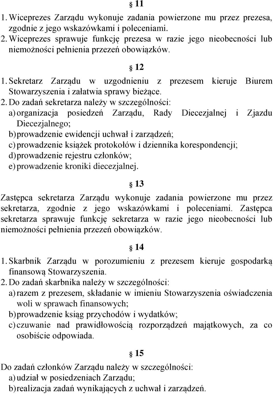 Sekretarz Zarządu w uzgodnieniu z prezesem kieruje Biurem Stowarzyszenia i załatwia sprawy bieżące. 2.