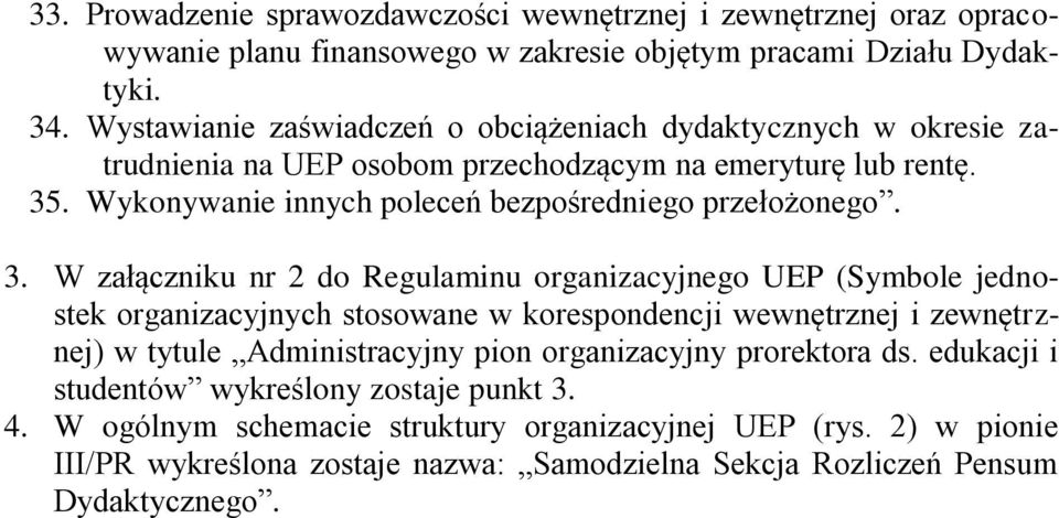 Wykonywanie innych poleceń bezpośredniego przełożonego. 3.