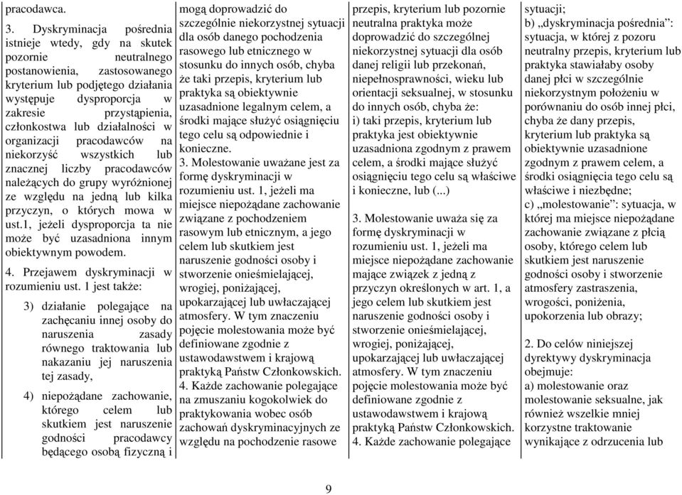 lub działalności w organizacji pracodawców na niekorzyść wszystkich lub znacznej liczby pracodawców naleŝących do grupy wyróŝnionej ze względu na jedną lub kilka przyczyn, o których mowa w ust.