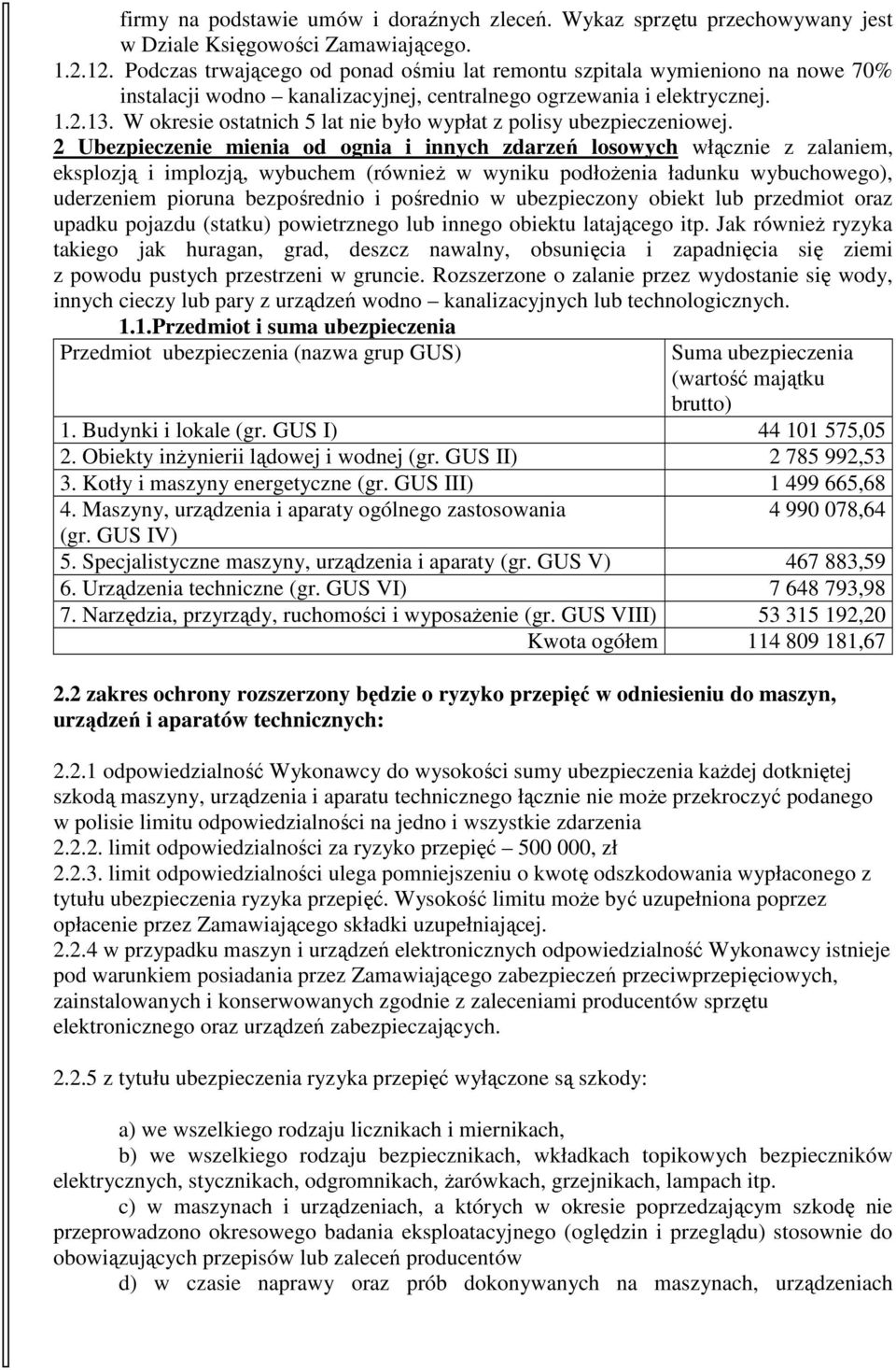 W okresie ostatnich 5 lat nie było wypłat z polisy ubezpieczeniowej.