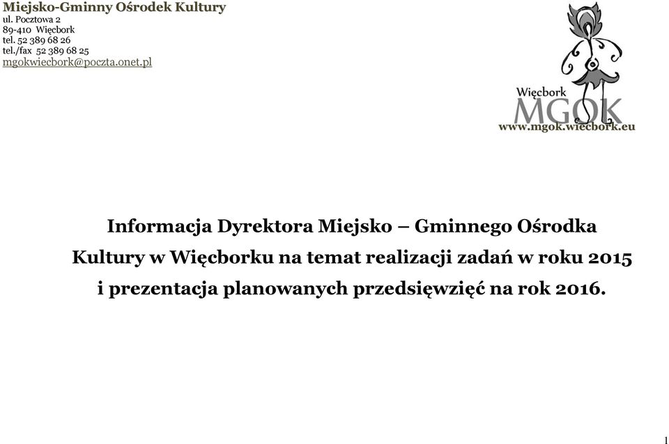 poczta.onet.pl www.mgok.wiecbork.