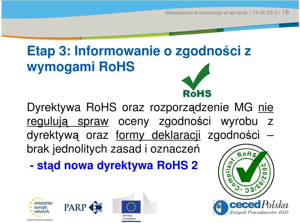 oraz rozporządzenie MG nie regulują spraw oceny zgodności wyrobu z