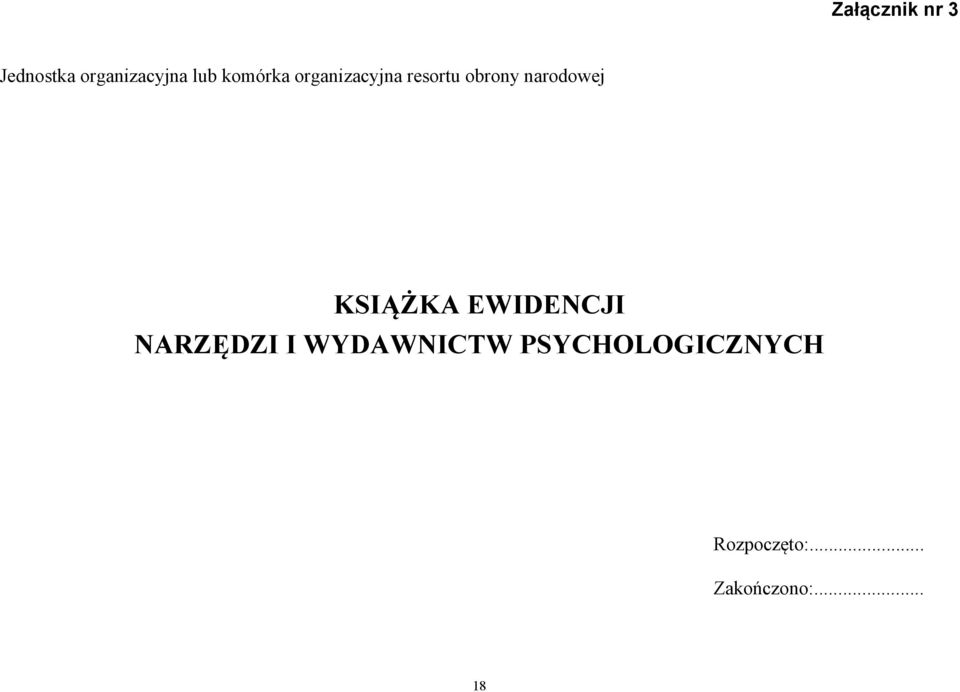 narodowej KSIĄŻKA EWIDENCJI NARZĘDZI I