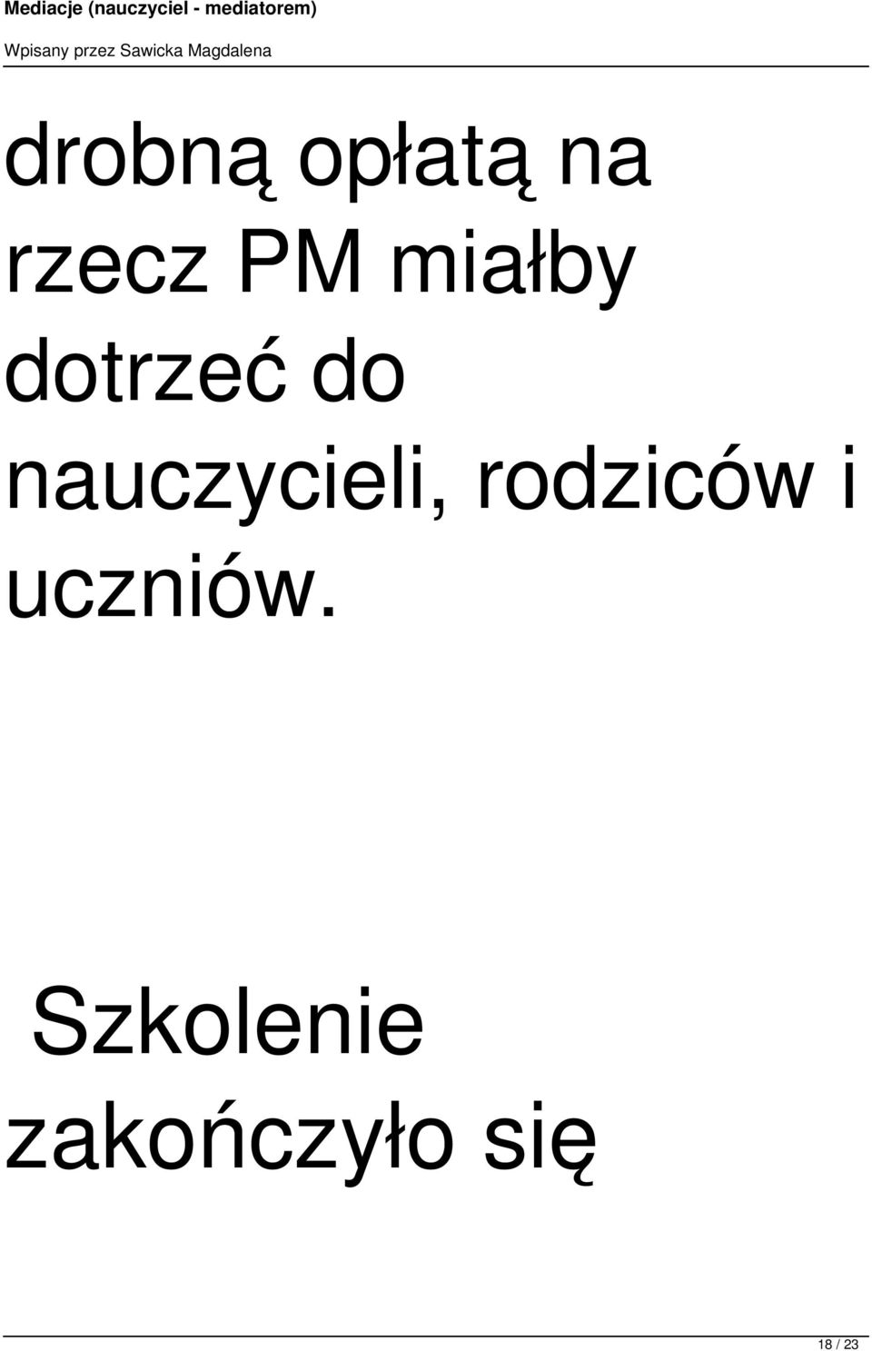 nauczycieli, rodziców i