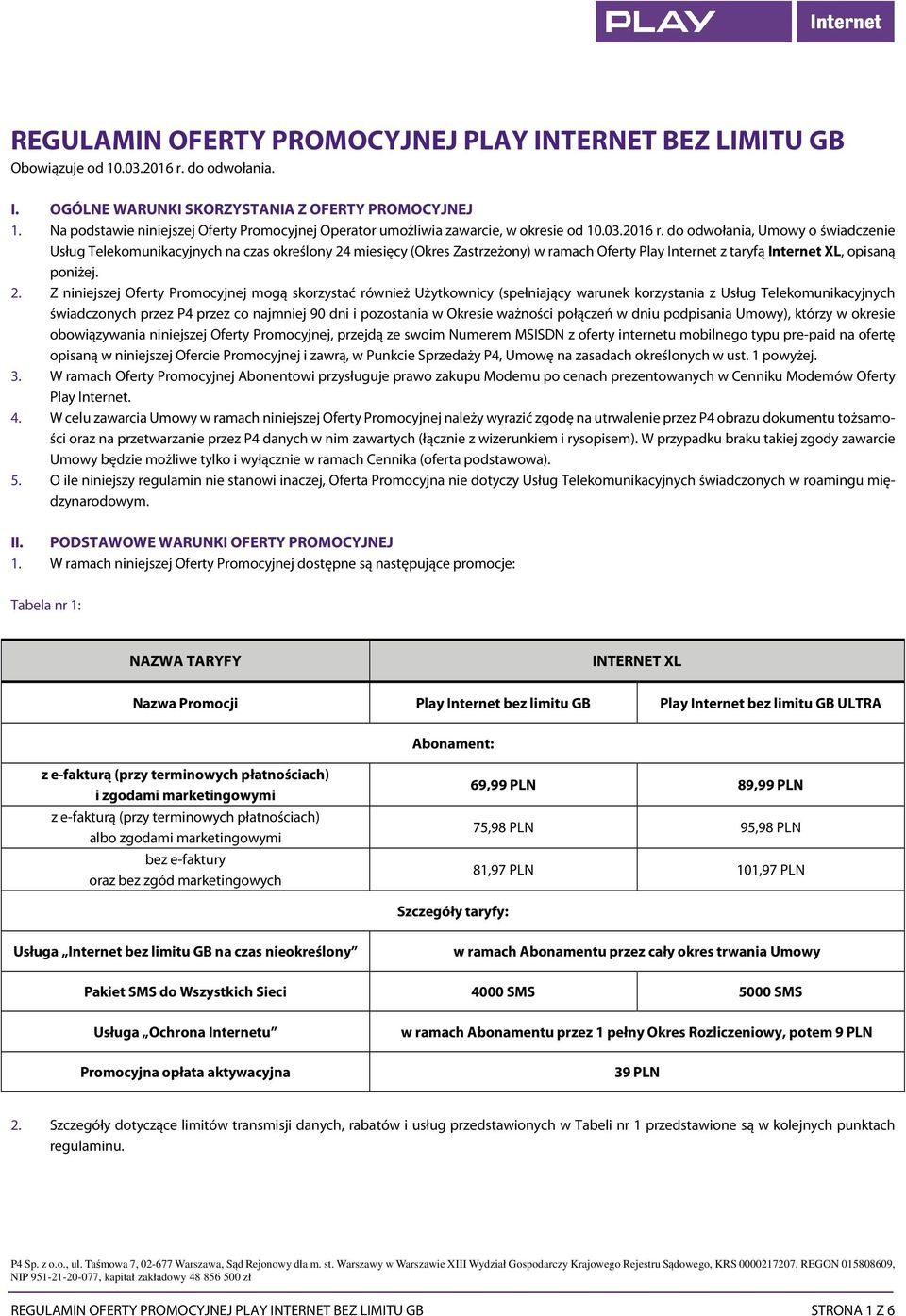 do odwołania, Umowy o świadczenie Usług Telekomunikacyjnych na czas określony 24