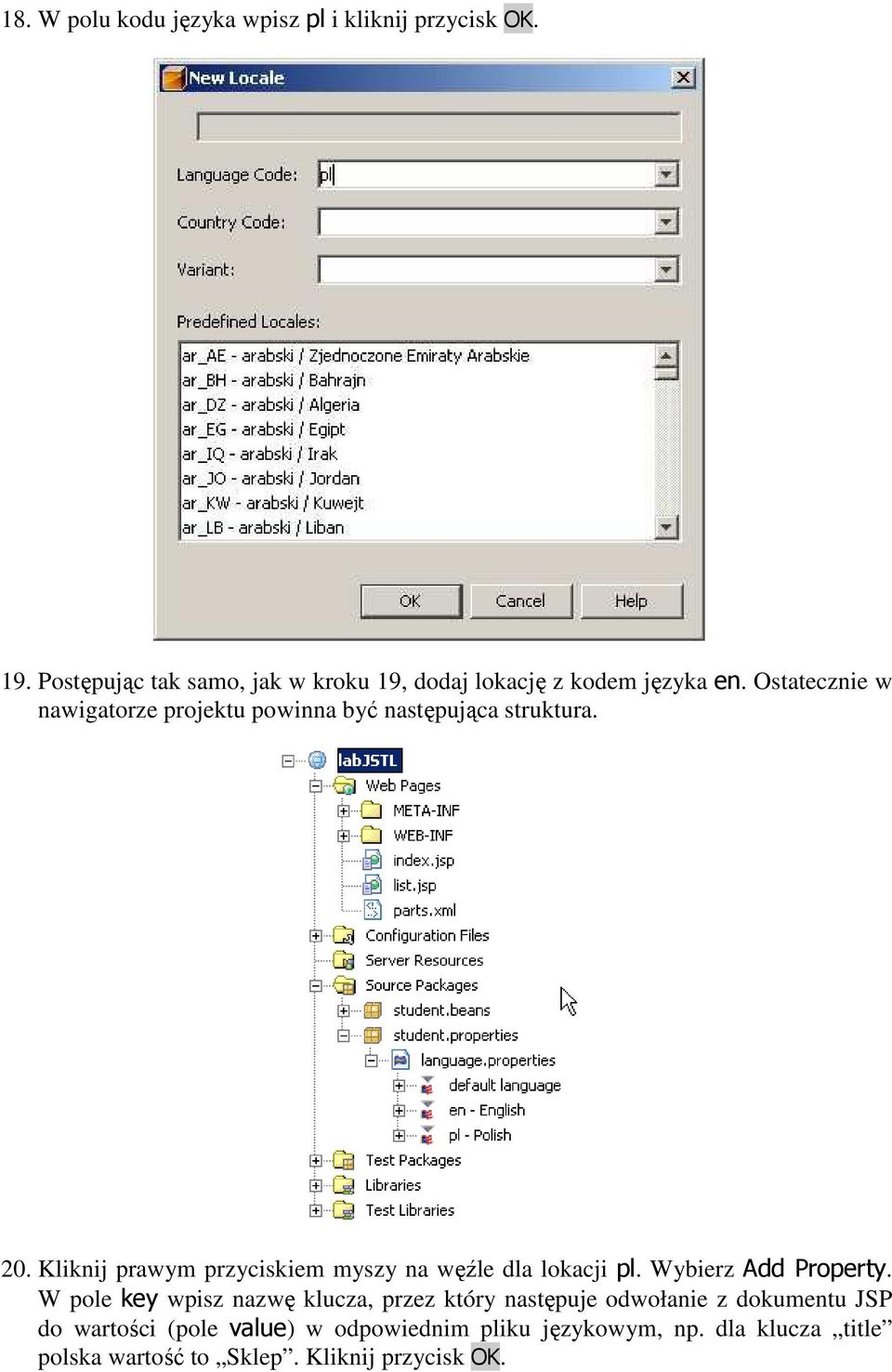 Ostatecznie w nawigatorze projektu powinna być następująca struktura. 20.