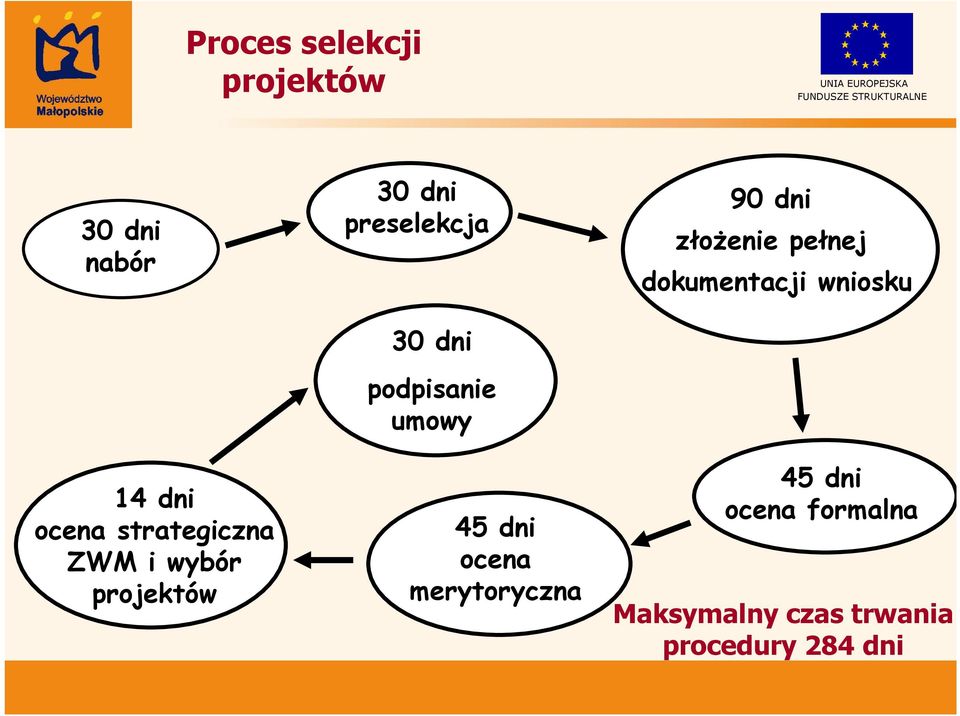 dni ocena strategiczna ZWM i wybór projektów 45 dni ocena