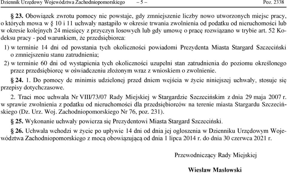 okresie kolejnych 24 miesięcy z przyczyn losowych lub gdy umowę o pracę rozwiązano w trybie art.