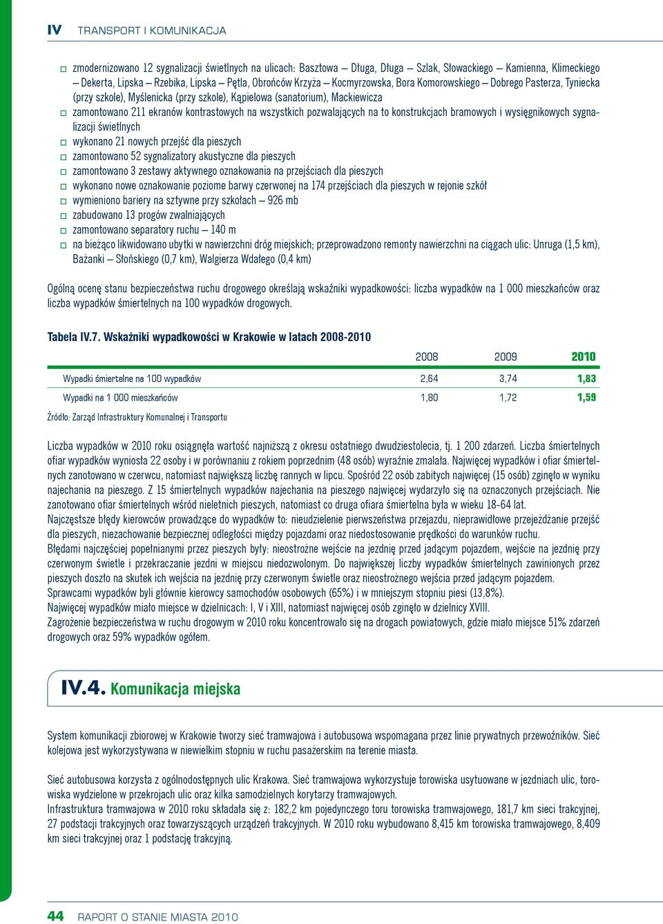 konstrukcjach bramowych i wysięgnikowych sygnalizacji świetlnych wykonano 21 nowych przejść dla pieszych zamontowano 52 sygnalizatory akustyczne dla pieszych zamontowano 3 zestawy aktywnego