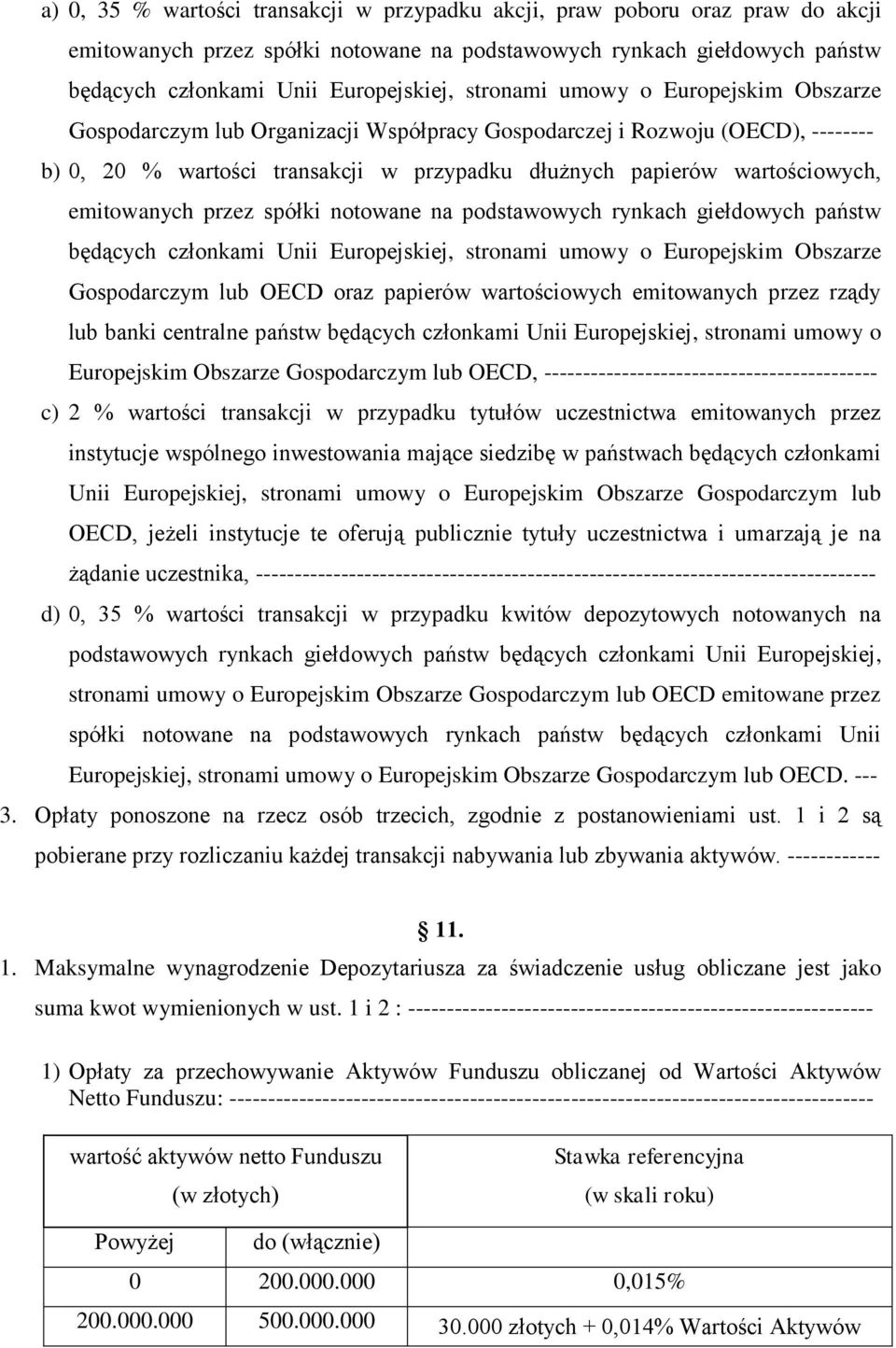 emitowanych przez spółki notowane na podstawowych rynkach giełdowych państw będących członkami Unii Europejskiej, stronami umowy o Europejskim Obszarze Gospodarczym lub OECD oraz papierów