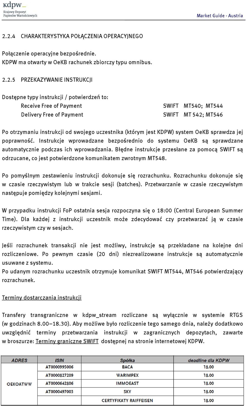 poprawność. Instrukcje wprowadzane bezpośrednio do systemu OeKB są sprawdzane automatycznie podczas ich wprowadzania.