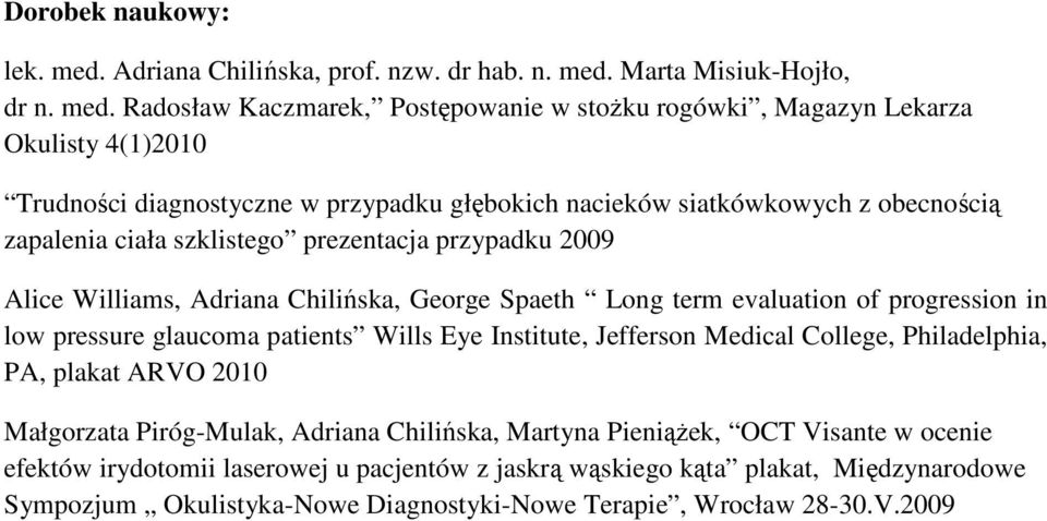 Marta Misiuk-Hojło, dr n. med.