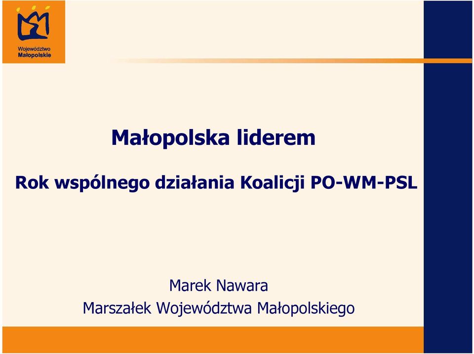 Koalicji PO-WM-PSL Marek