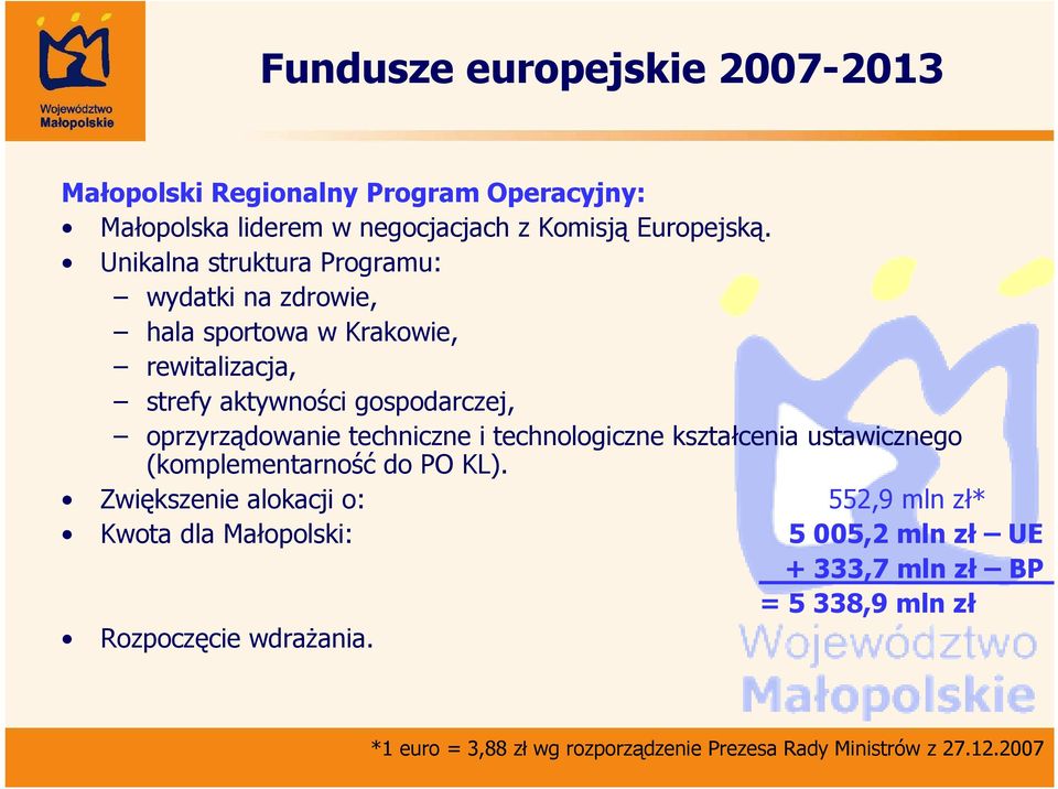 techniczne i technologiczne kształcenia ustawicznego (komplementarność do PO KL).