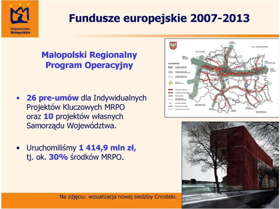 projektów własnych Samorządu Województwa.