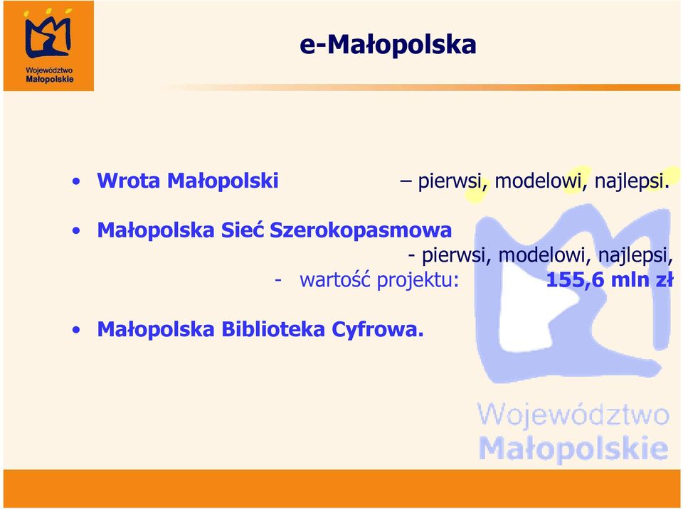 Małopolska Sieć Szerokopasmowa - pierwsi,