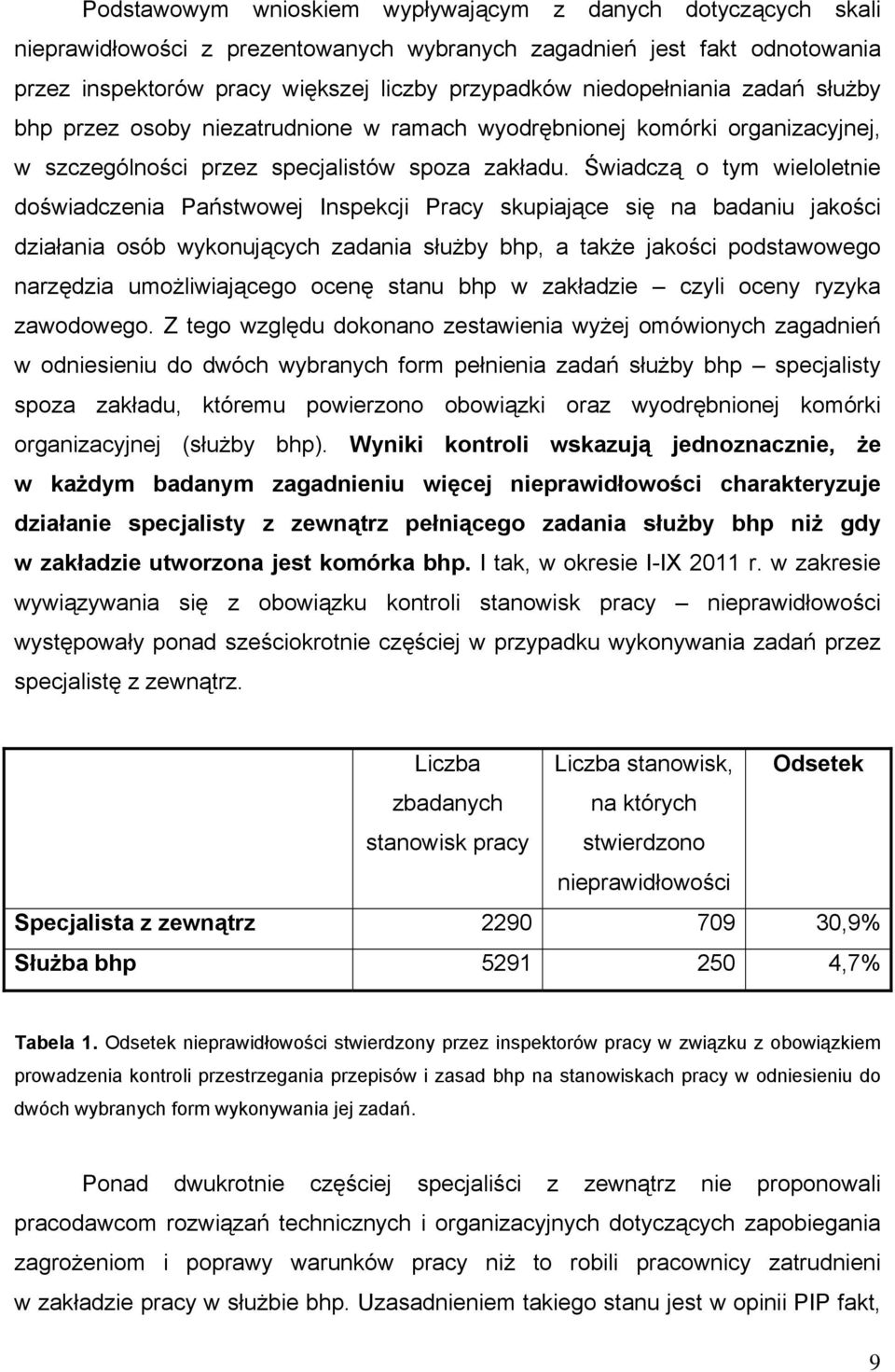 Świadczą o tym wieloletnie doświadczenia Państwowej Inspekcji Pracy skupiające się na badaniu jakości działania osób wykonujących zadania służby bhp, a także jakości podstawowego narzędzia