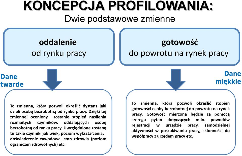 Uwzględnione zostaną tu takie czynniki jak wiek, poziom wykształcenia, doświadczenie zawodowe, stan zdrowia (poziom ograniczeń zdrowotnych) etc.