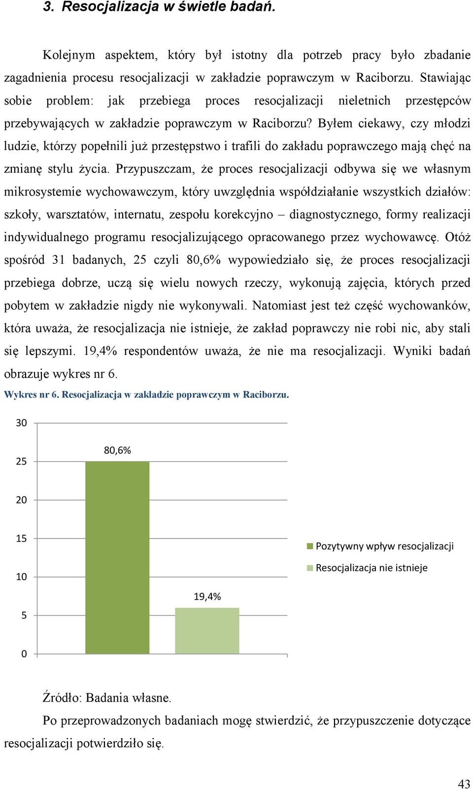 Byłem ciekawy, czy młodzi ludzie, którzy popełnili już przestępstwo i trafili do zakładu poprawczego mają chęć na zmianę stylu życia.