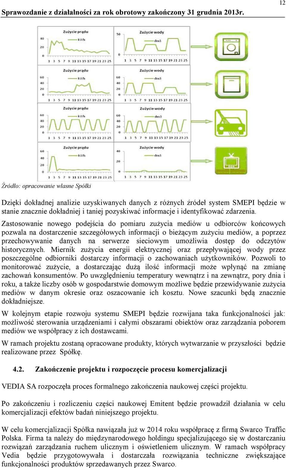 Zastosowanie nowego podejścia do pomiaru zużycia mediów u odbiorców końcowych pozwala na dostarczenie szczegółowych informacji o bieżącym zużyciu mediów, a poprzez przechowywanie danych na serwerze