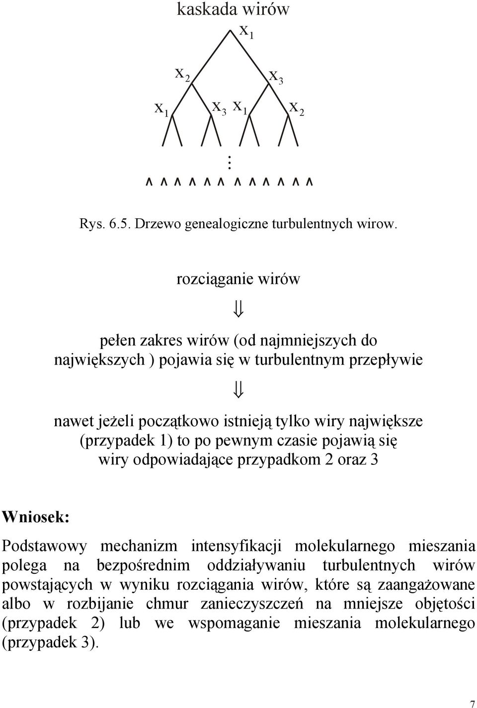 (przypadek 1) o po pewnym czasie pojawią się wiry odpowiadające przypadkom oraz 3 Wniosek: Podsawowy mechanizm inensyfikacji molekularnego mieszania polega na