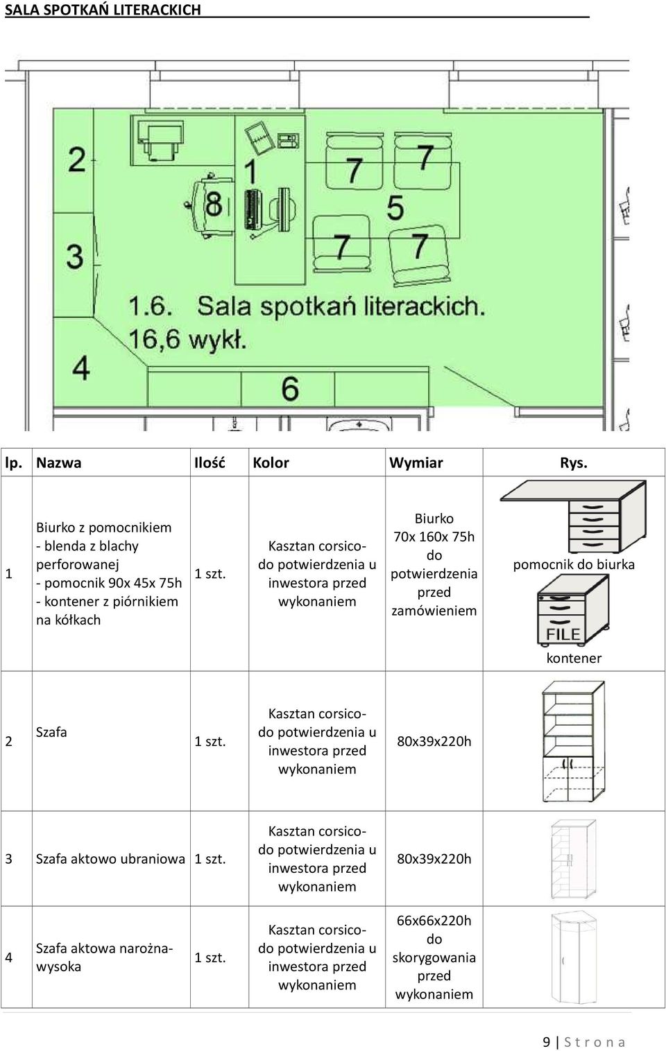 kółkach szt.