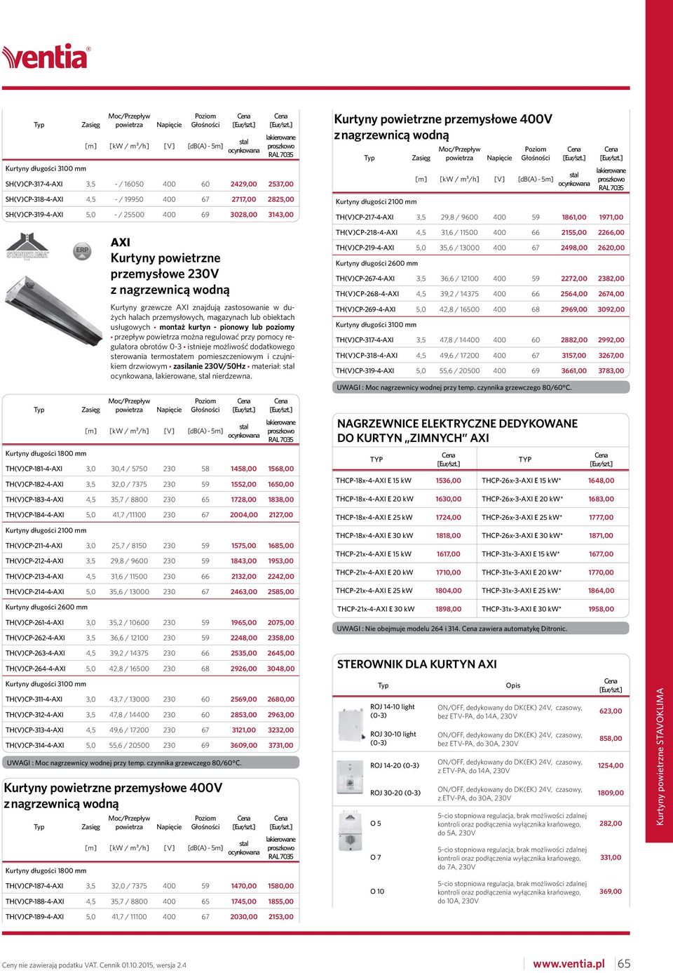 przemysłowych, magazynach lub obiektach usługowych montaż kurtyn - pionowy lub poziomy przepływ można regulować przy pomocy regulatora obrotów 0-3 istnieje możliwość dodatkowego sterowania