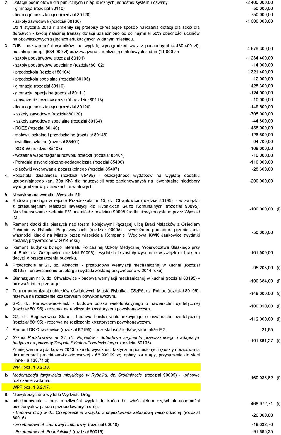 zmieniły się przepisy określające sposób naliczania dotacji dla szkół dla dorosłych - kwotę należnej transzy dotacji uzależniono od co najmniej 50% obecności uczniów na obowiązkowych zajęciach