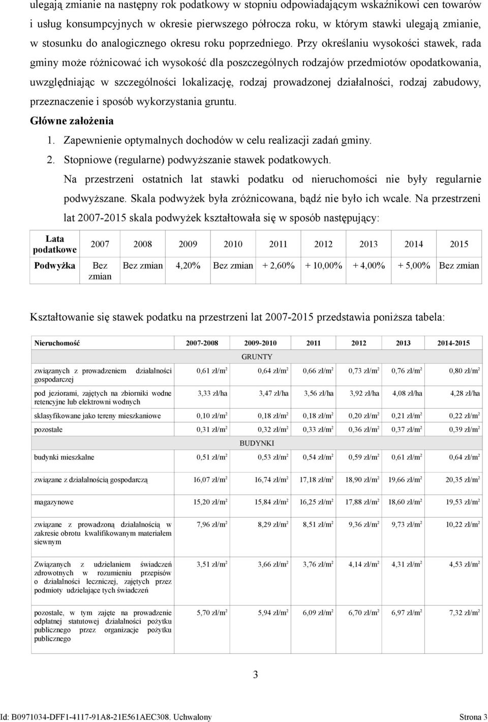 Przy określaniu wysokości stawek, rada gminy może różnicować ich wysokość dla poszczególnych rodzajów przedmiotów opodatkowania, uwzględniając w szczególności lokalizację, rodzaj prowadzonej