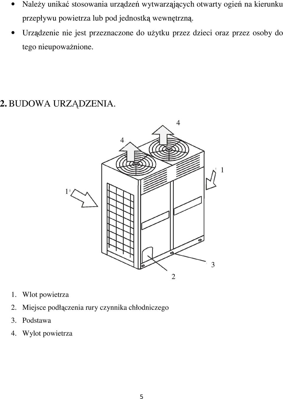 Urządzenie nie jest przeznaczone do uŝytku przez dzieci oraz przez osoby do tego