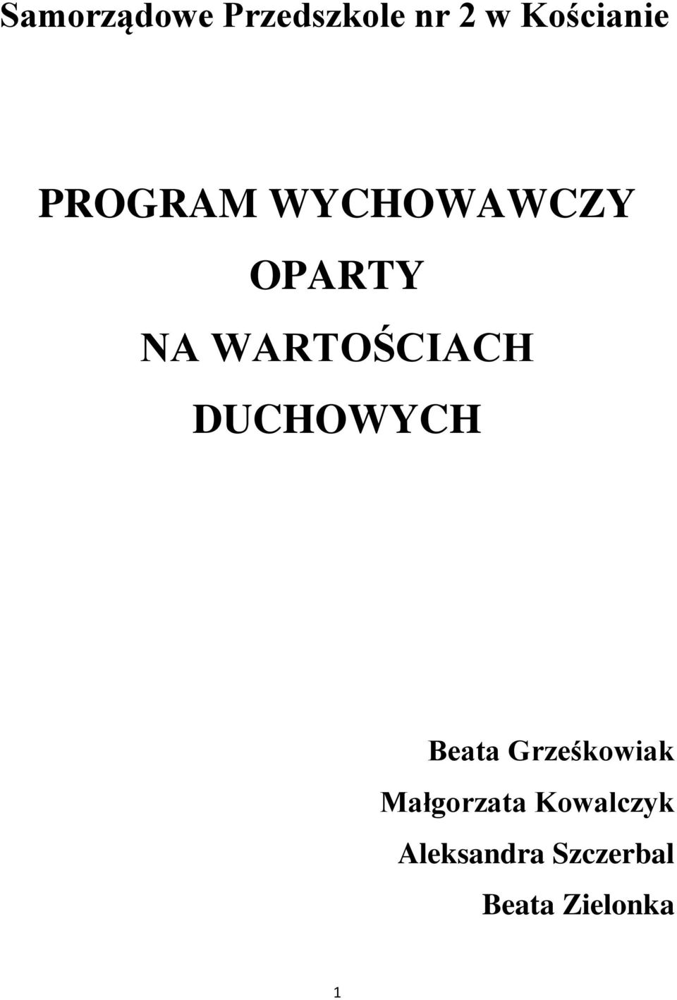 DUCHOWYCH Beata Grześkowiak Małgorzata