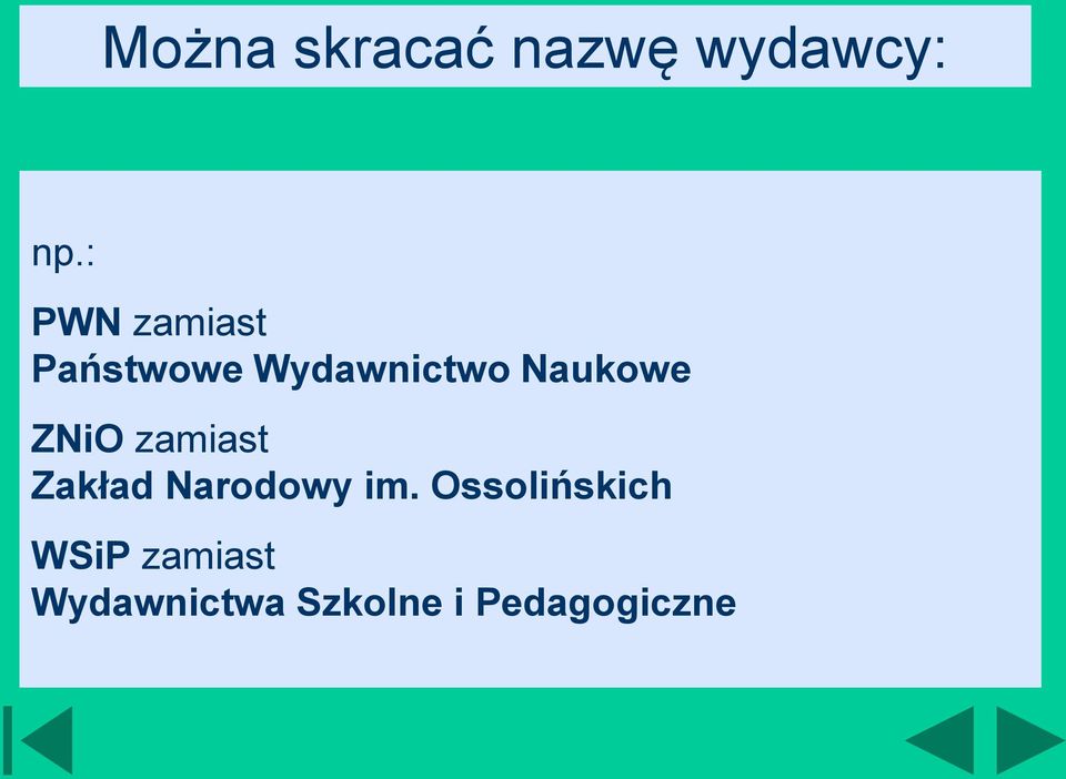 Naukowe ZNiO zamiast Zakład Narodowy im.