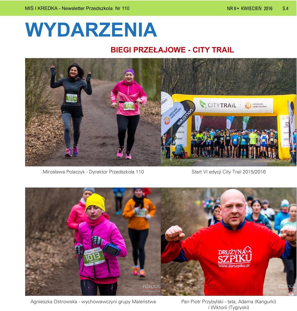 Trail 2015/2016 Agnieszka Ostrowska - wychowawczyni grupy