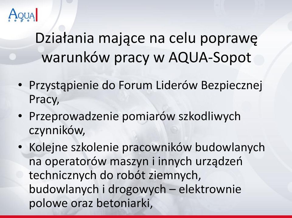 Kolejne szkolenie pracowników budowlanych na operatorów maszyn i innych urządzeń