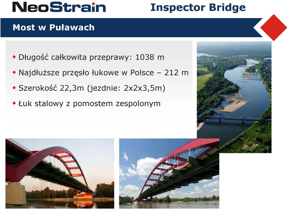 przęsło łukowe w Polsce 212 m Szerokość