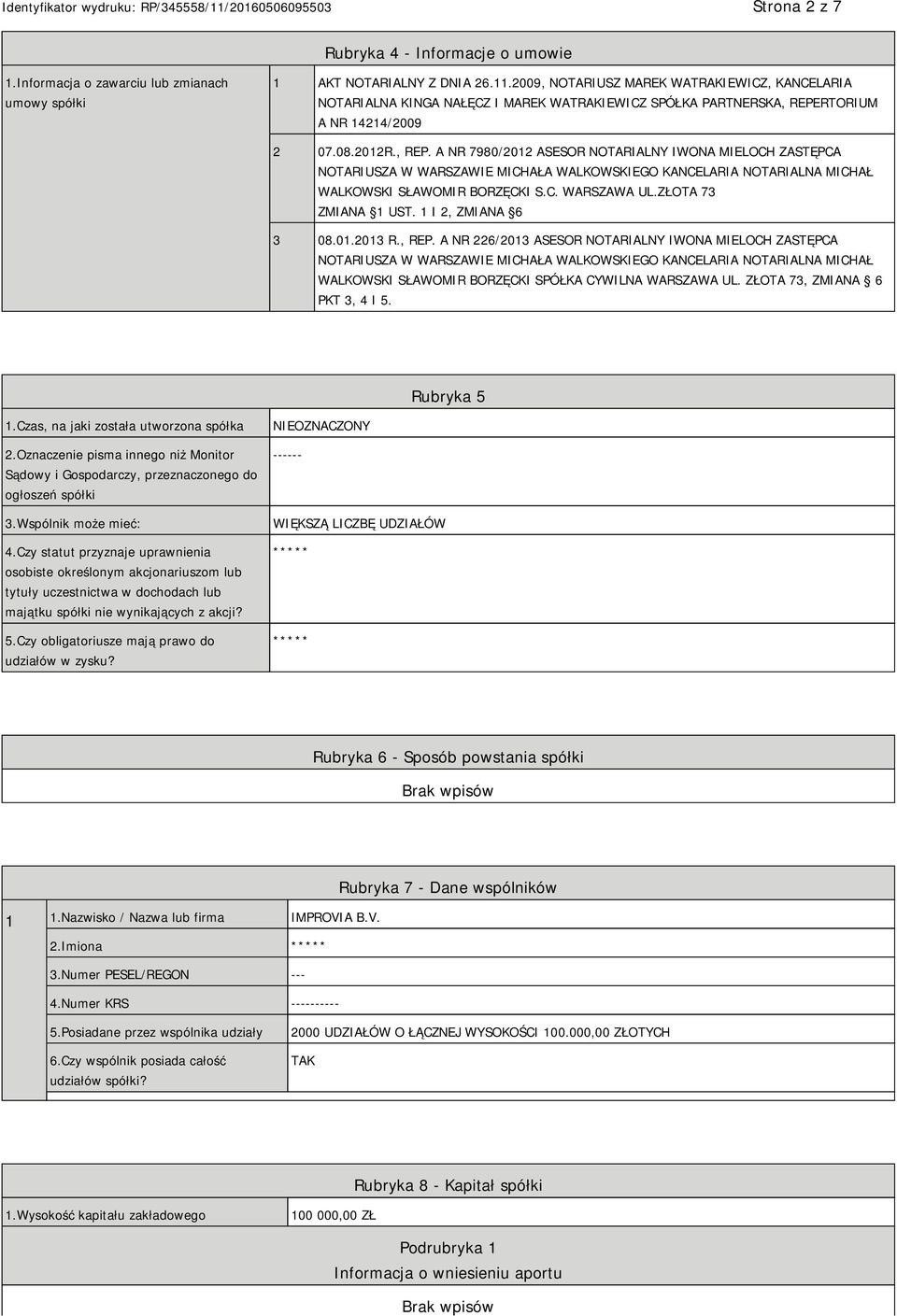 RTORIUM A NR 14214/2009 2 07.08.2012R., REP.