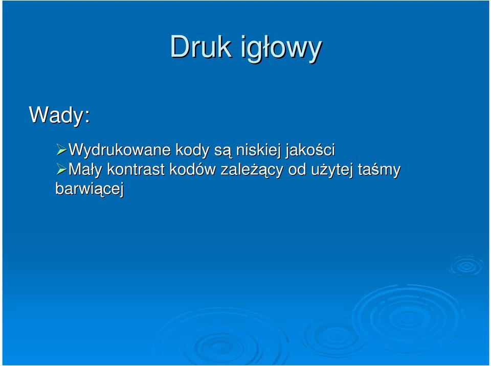 Mały y kontrast kodów w