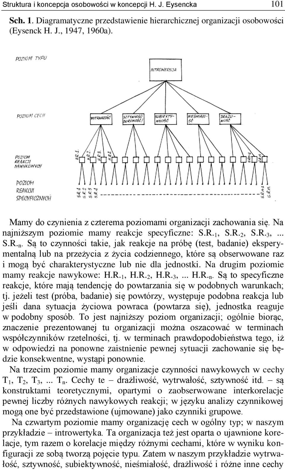 jniższym poziomie mamy reakcje specyficzne: S.R. 1, S.R. 2, S.R. 3,... S.R. n.