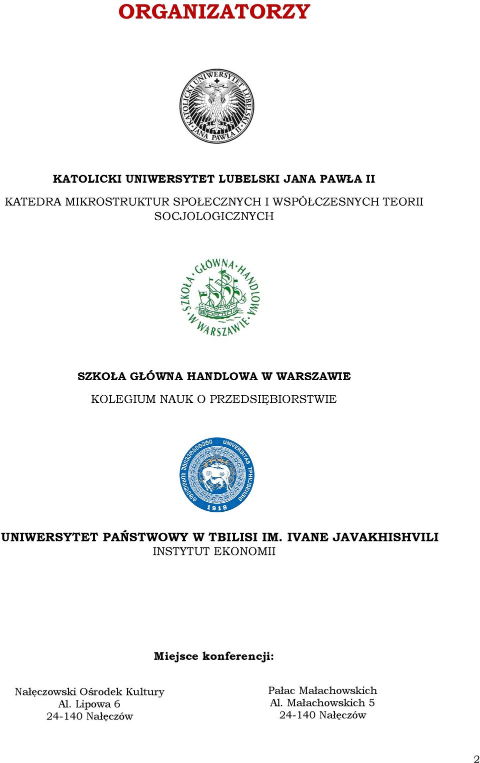 PRZEDSIĘBIORSTWIE UNIWERSYTET PAŃSTWOWY W TBILISI IM.