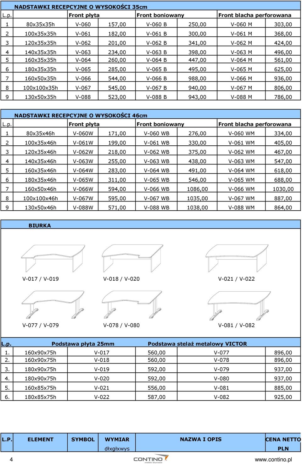 341,00 V-062 M 424,00 4 140x35x35h V-063 234,00 V-063 B 398,00 V-063 M 496,00 5 160x35x35h V-064 260,00 V-064 B 447,00 V-064 M 561,00 6 180x35x35h V-065 285,00 V-065 B 495,00 V-065 M 625,00 7
