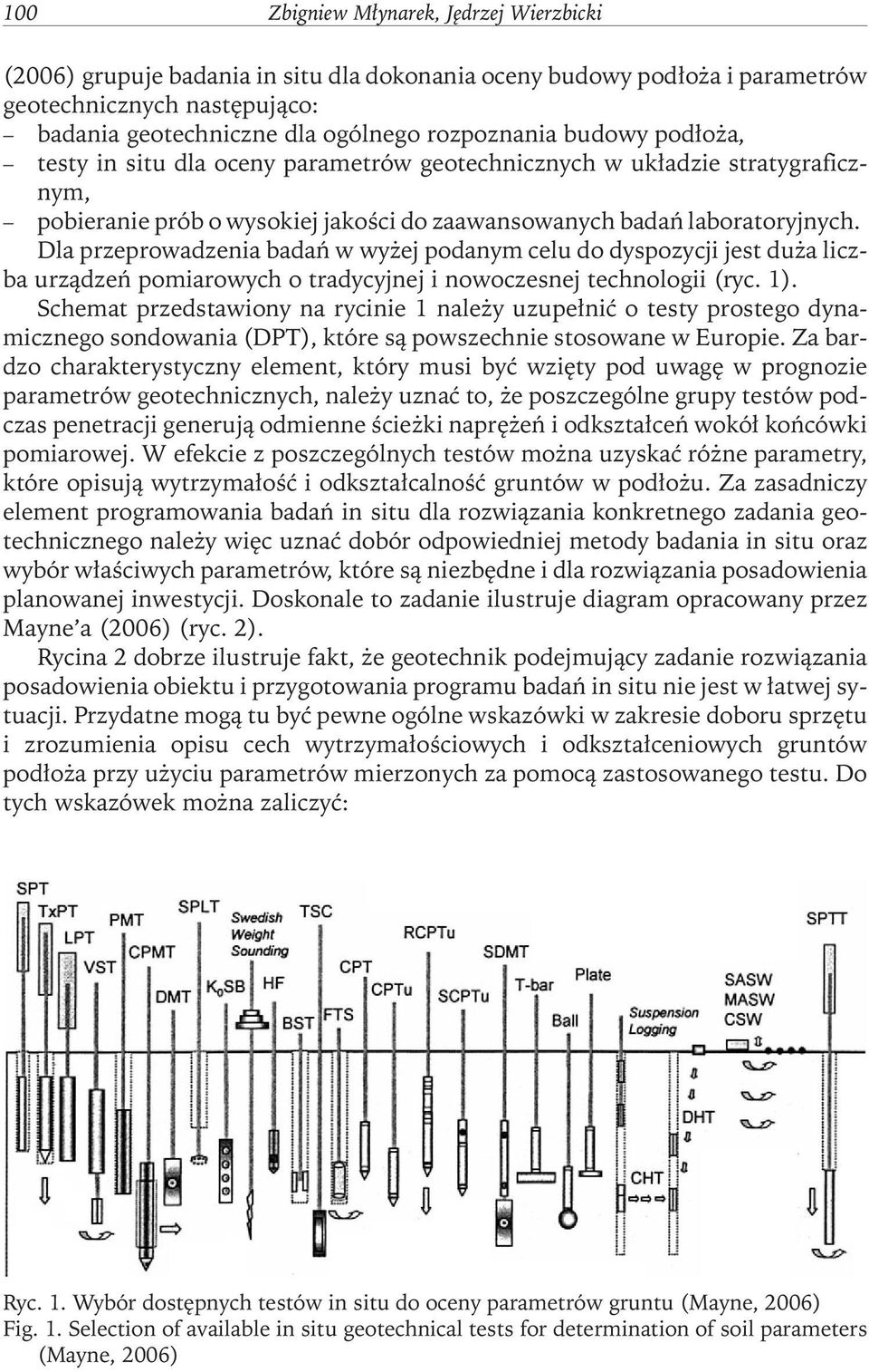 Dla przeprowadzenia badań w wyżej podanym celu do dyspozycji jest duża liczba urządzeń pomiarowych o tradycyjnej i nowoczesnej technologii (ryc. 1).