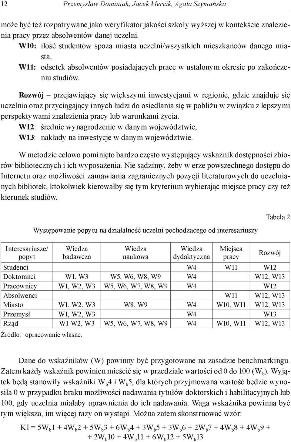 Rozwój przejawiający się większymi inwestycjami w regionie, gdzie znajduje się uczelnia oraz przyciągający innych ludzi do osiedlania się w pobliżu w związku z lepszymi perspektywami znalezienia