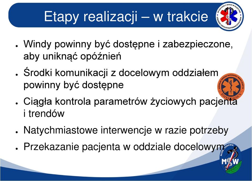 dostępne Ciągła kontrola parametrów życiowych pacjenta i trendów