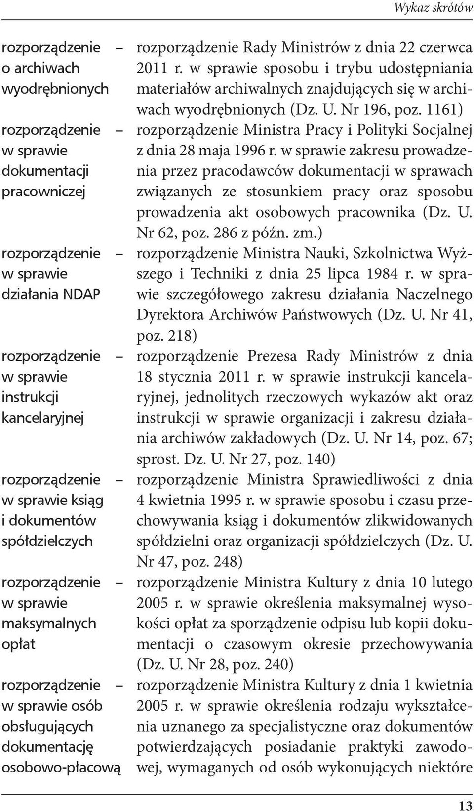 1161) rozporządzenie rozporządzenie Ministra Pracy i Polityki Socjalnej w sprawie z dnia 28 maja 1996 r.