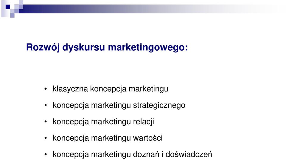 strategicznego koncepcja marketingu relacji