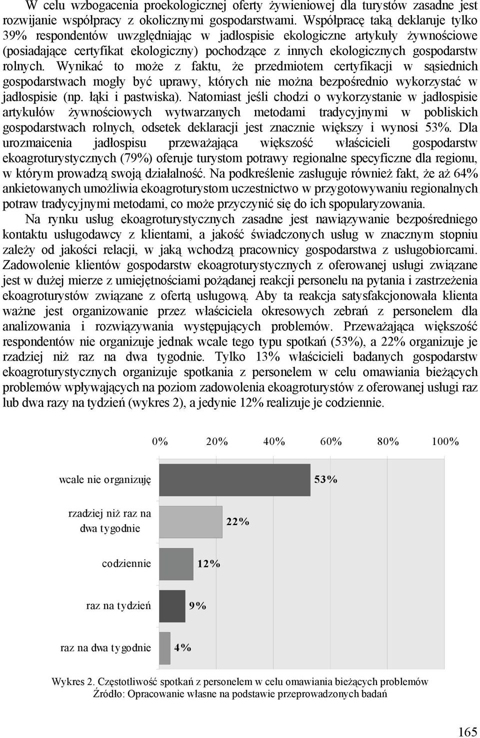 rolnych. Wynikać to może z faktu, że przedmiotem certyfikacji w sąsiednich gospodarstwach mogły być uprawy, których nie można bezpośrednio wykorzystać w jadłospisie (np. łąki i pastwiska).