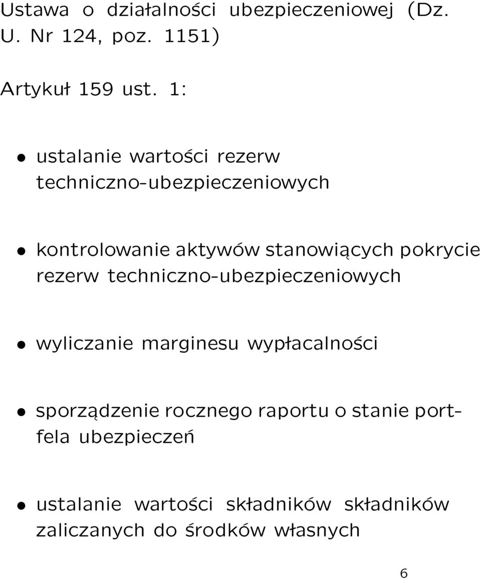 pokrycie rezerw techniczno-ubezpieczeniowych wyliczanie marginesu wyp lacalności sporzadzenie